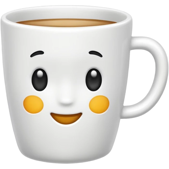 white cup with no face emoji