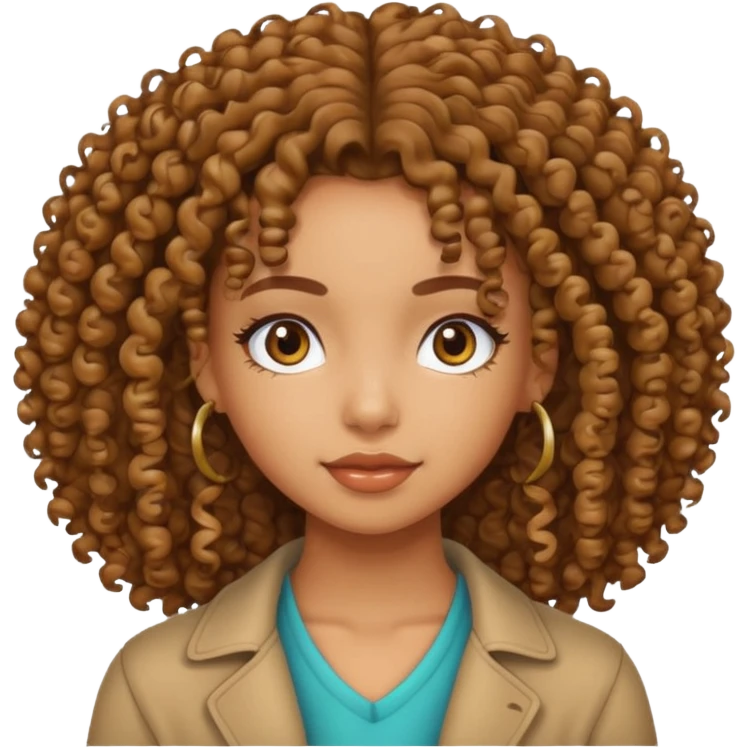 mulatto girl with curly hair bitch emoji