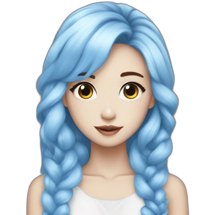 Jinsoul blue hair emoji