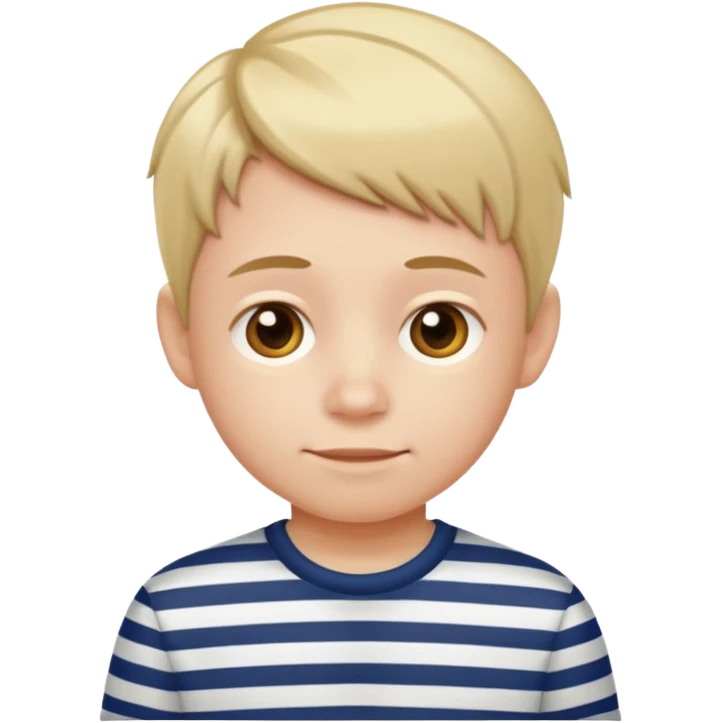 a kid wearing stripped shirt        emoji