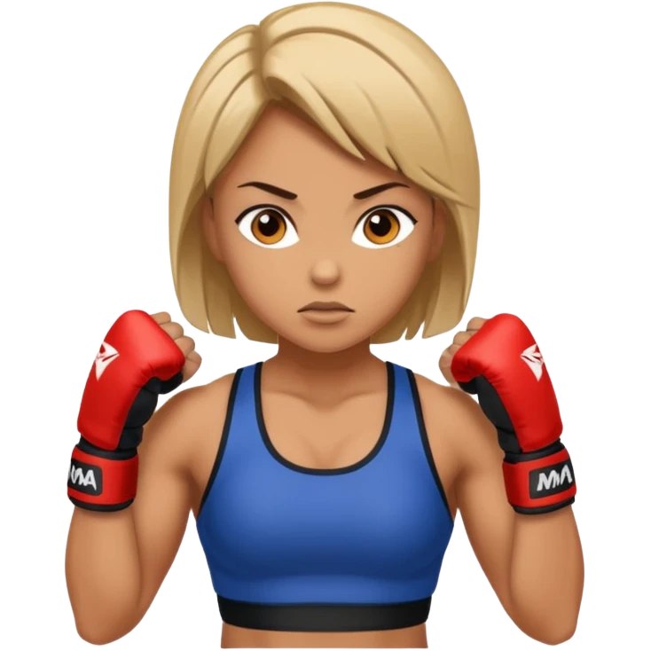 woman making MMA emoji
