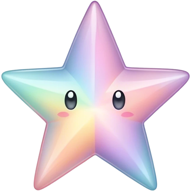 Pastel transparent star emoji