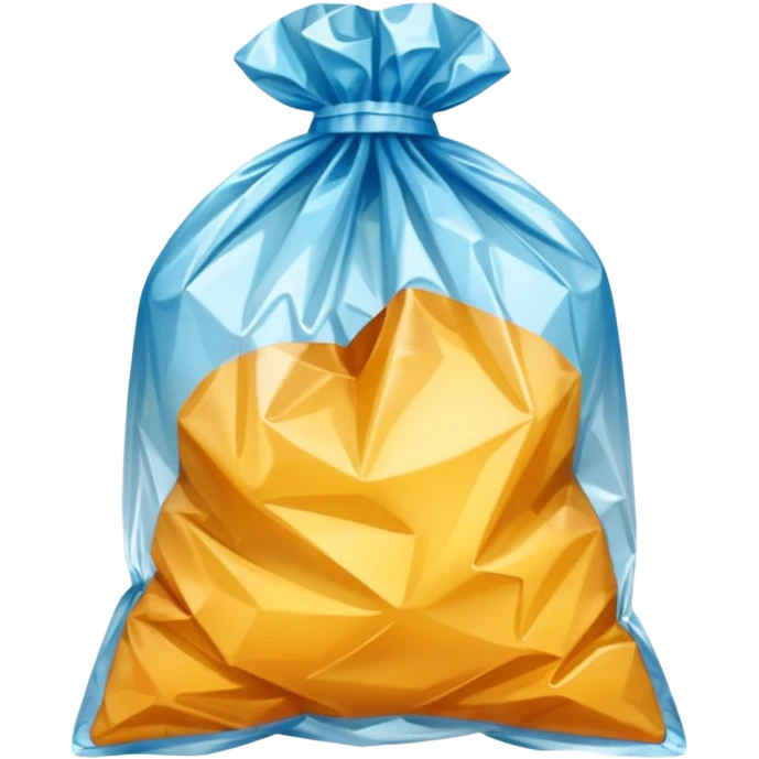 a plastic polythene bag in a simple vector style emoji