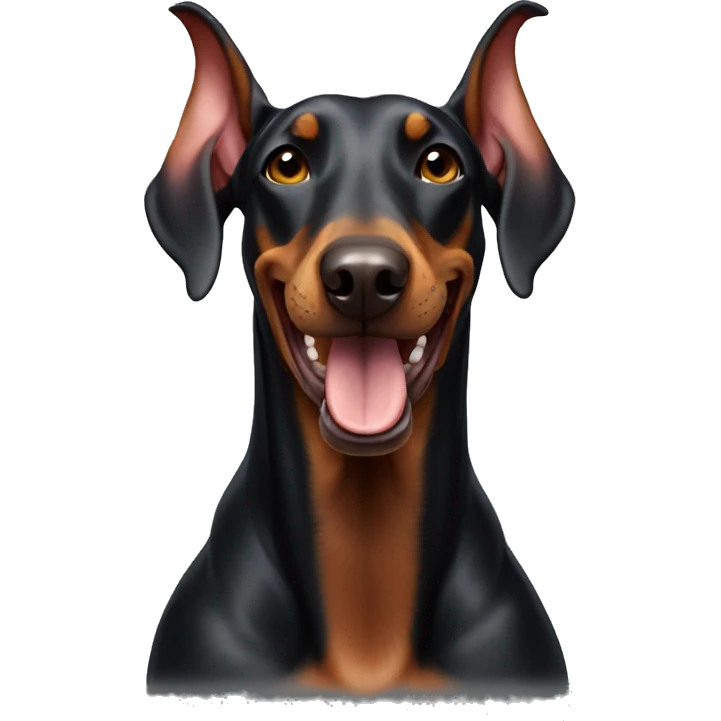 Happy doberman emoji