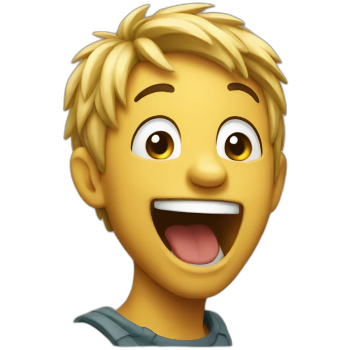 Laughting wild emoji