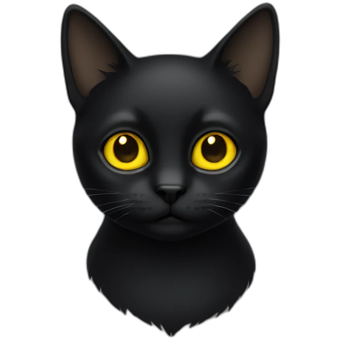 Black Cat with Yellow Eyes emoji