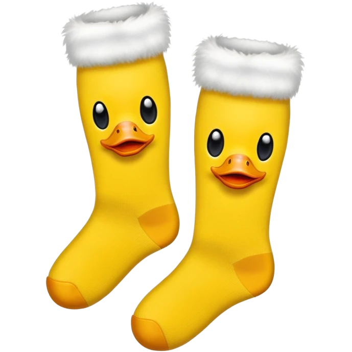 socks with duck face on them emoji