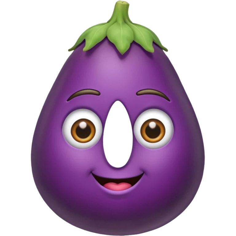 eggplant with eye brows emoji