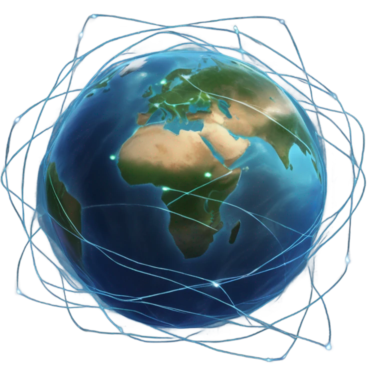 globally connected earth emoji