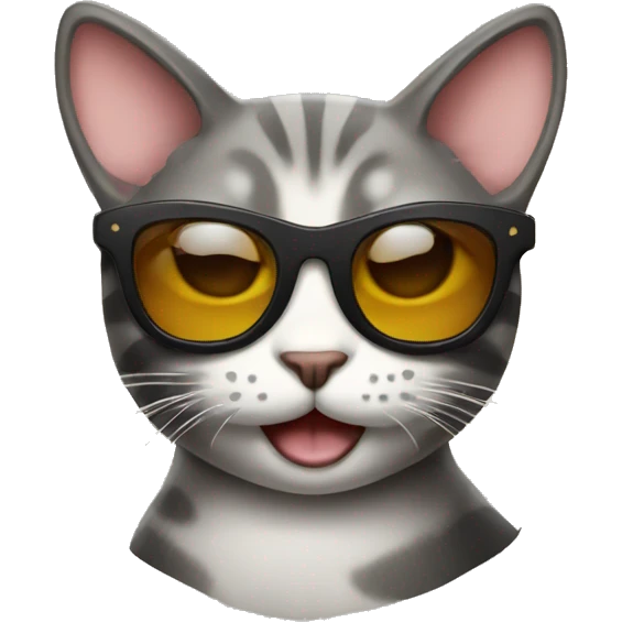 Cat with sunglasses emoji