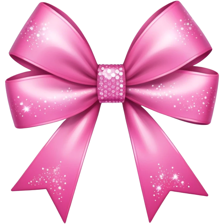 Pink bow with spark emoji