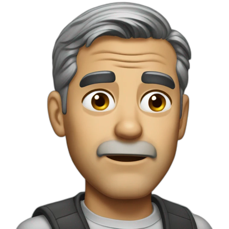 George Clooney crying emoji