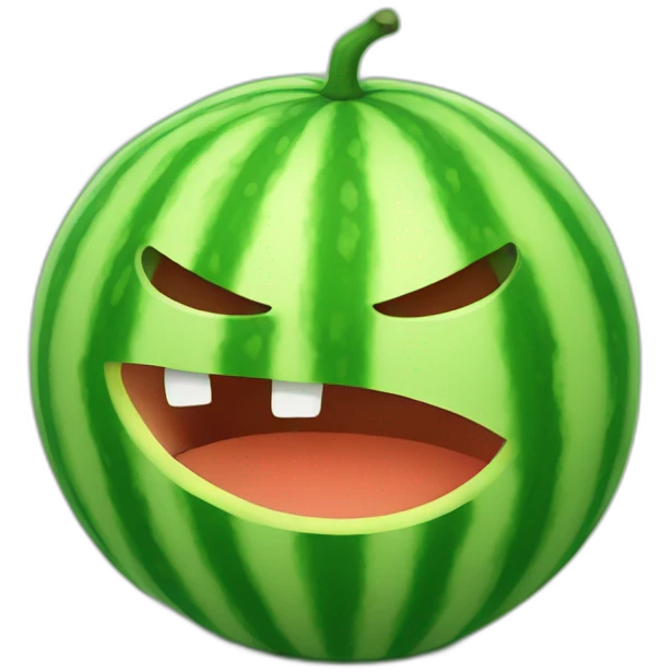 Angry melon emoji