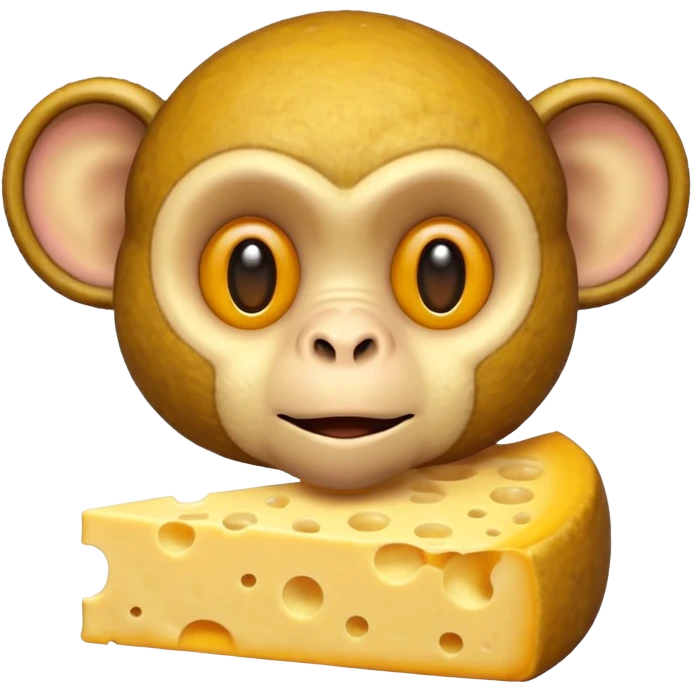 Monkey cheese emoji
