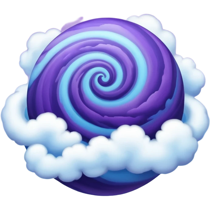 Make me a purple and blue planet emoji