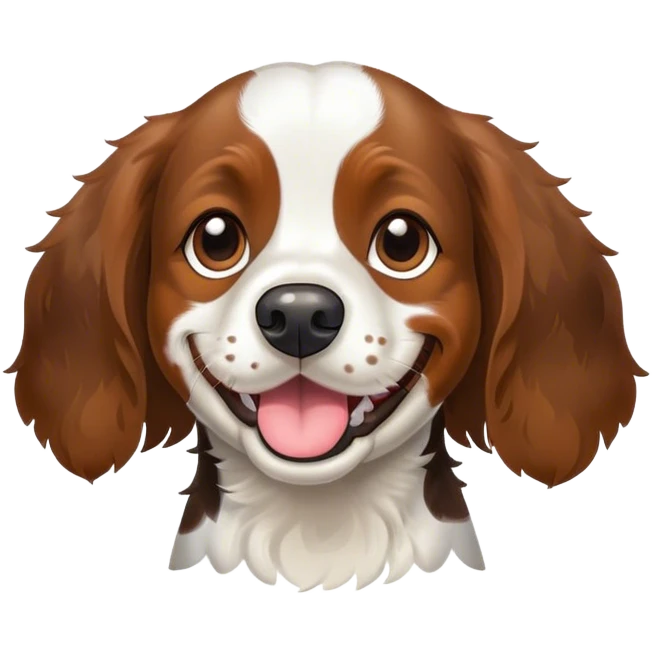 Springer spaniel beagle mix dog happy emoji