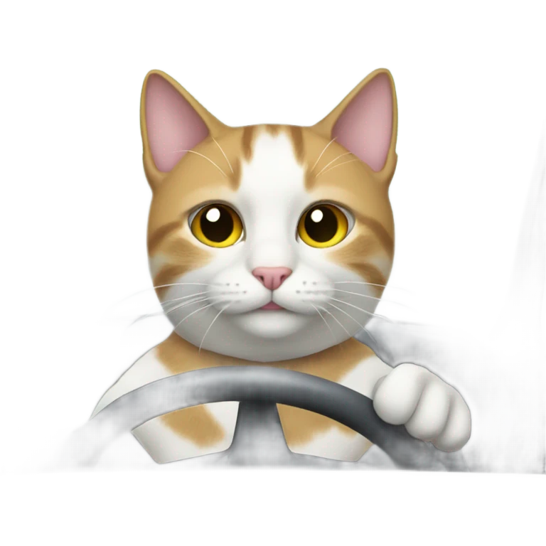 Cat driving a car  emoji