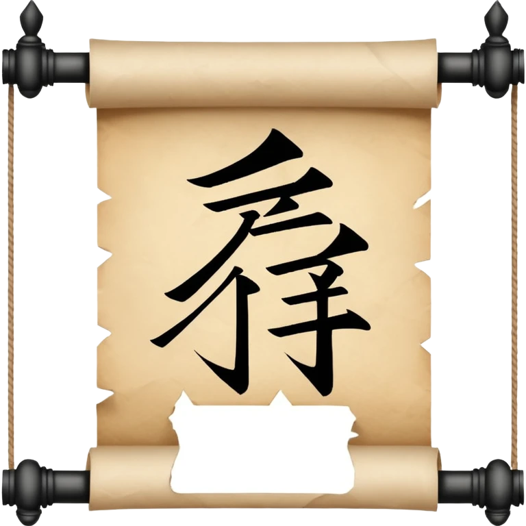 scroll with Chinese characters emoji