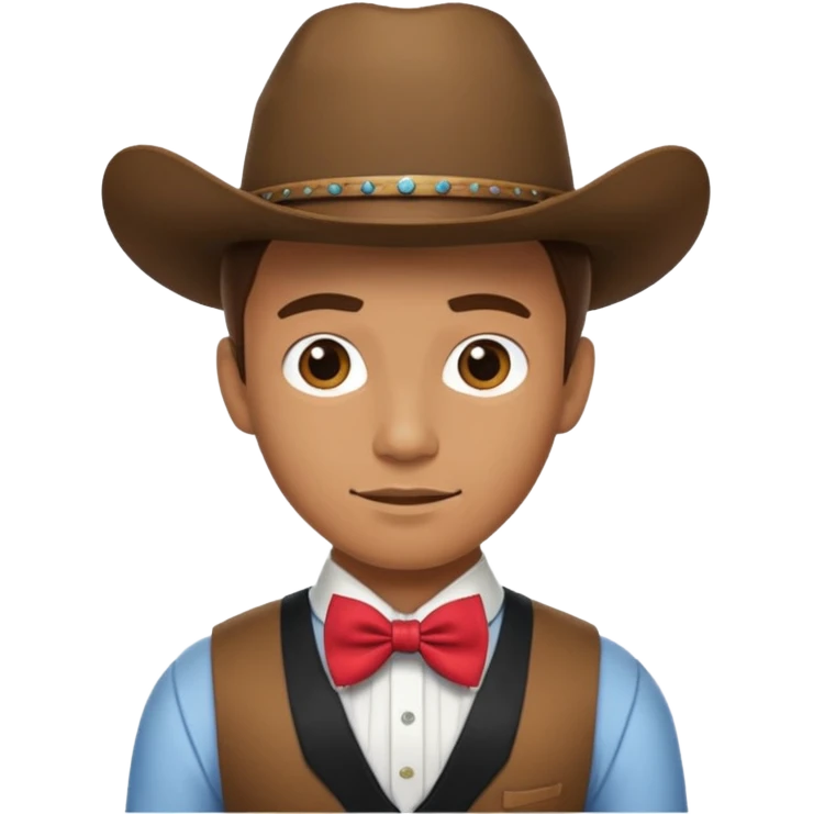 cowboy with bow tie emoji