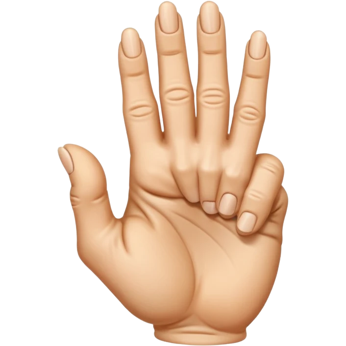 Open hand with the middle finger pointing downwards emoji