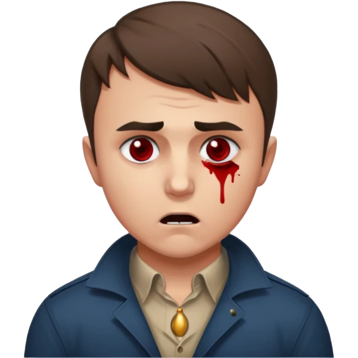 Charlie kirk with bullet hole on neck and scared expression  emoji
