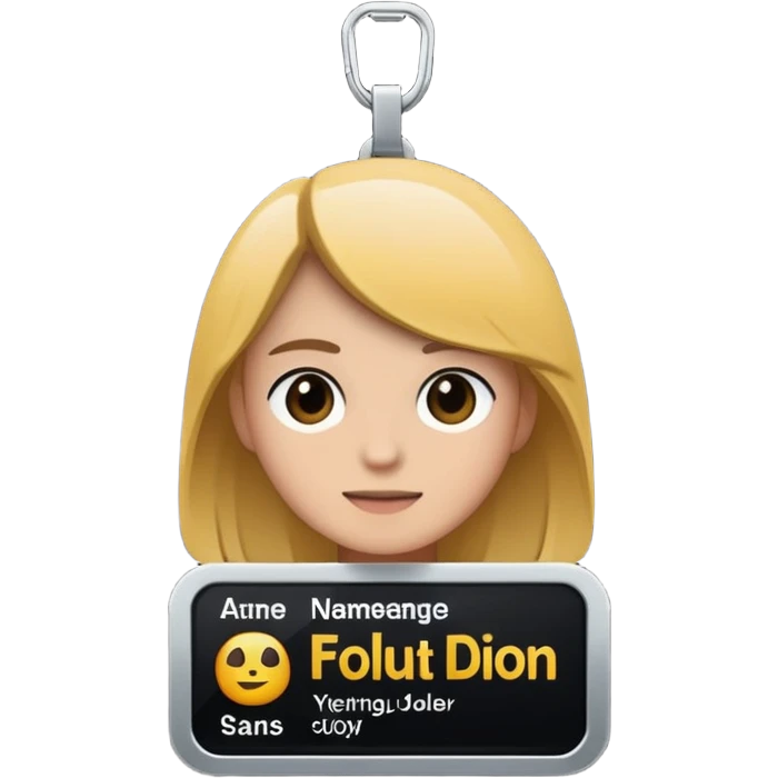 video editor nametag emoji