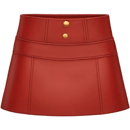 Red leather mini skirt isolated emoji