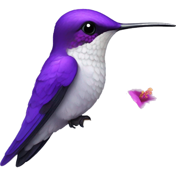 Violet hummingbird emoji