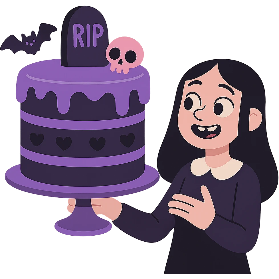gothic cake emoji