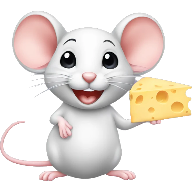 Mouse with cheese vector emoji