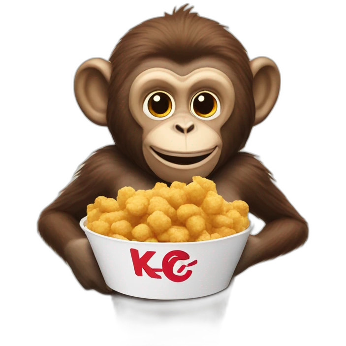 Monkey at kfc emoji