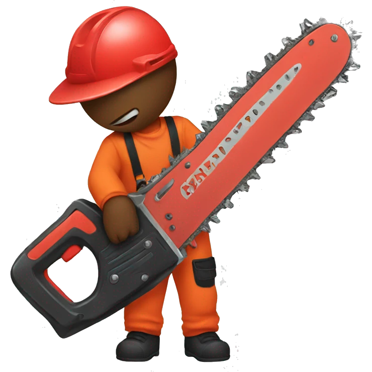 red chainsaw emoji