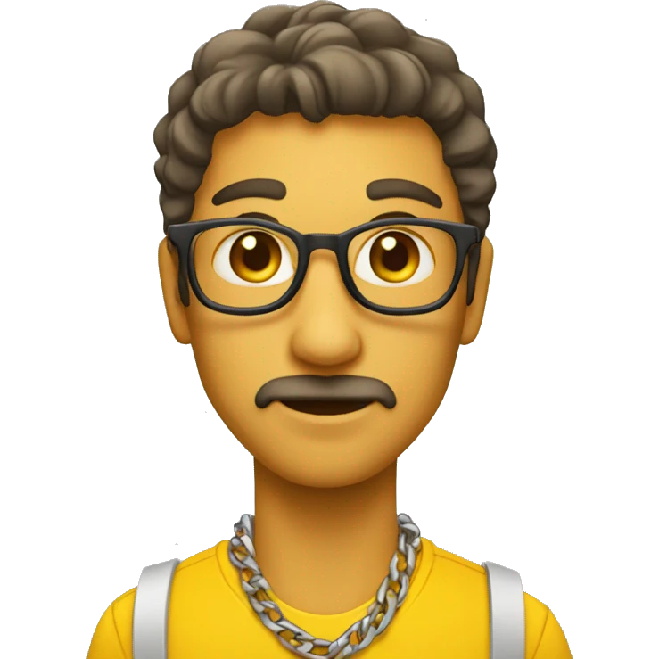 HOMBRE AMARILLO CON CADENA DORADA  emoji