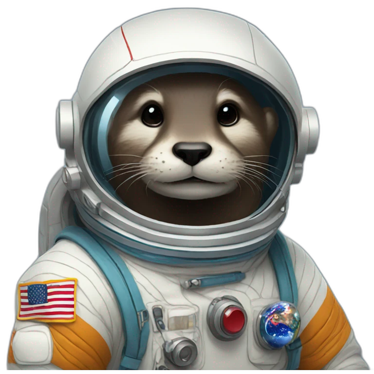 astronaut otter emoji