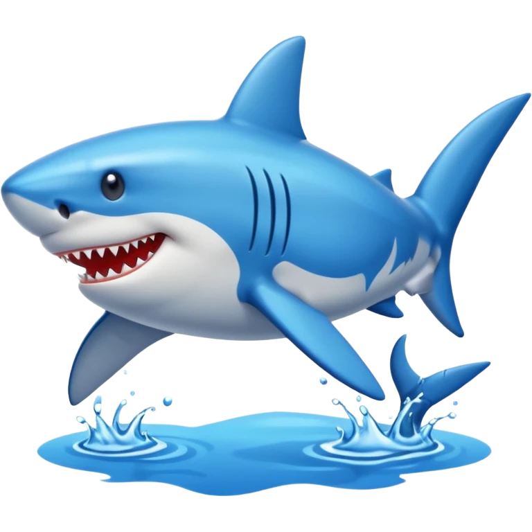 Shark with blue shoes emoji