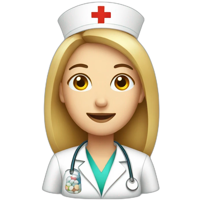 nurse with pills emoji