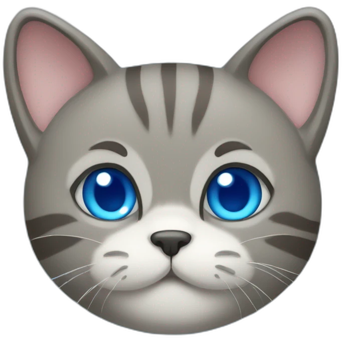 Blue cat lickimg paw emoji