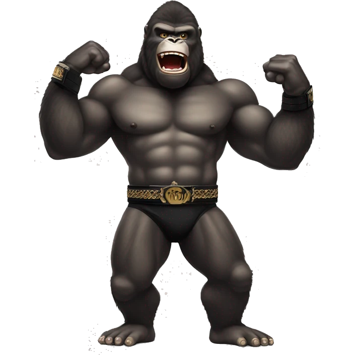 king kong holding mma belt emoji