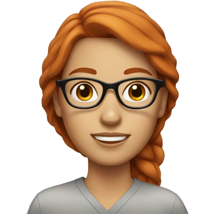 Redhead gal with glasses emoji