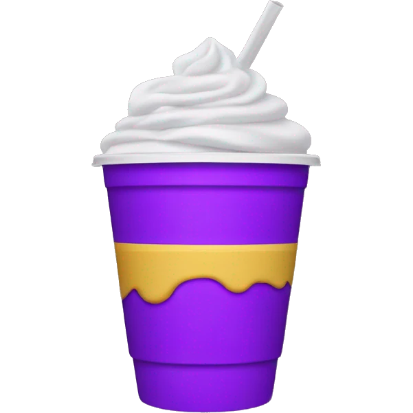 Double Styrofoam cup with purple drink in it emoji