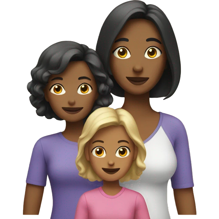 woman with 3 girls emoji