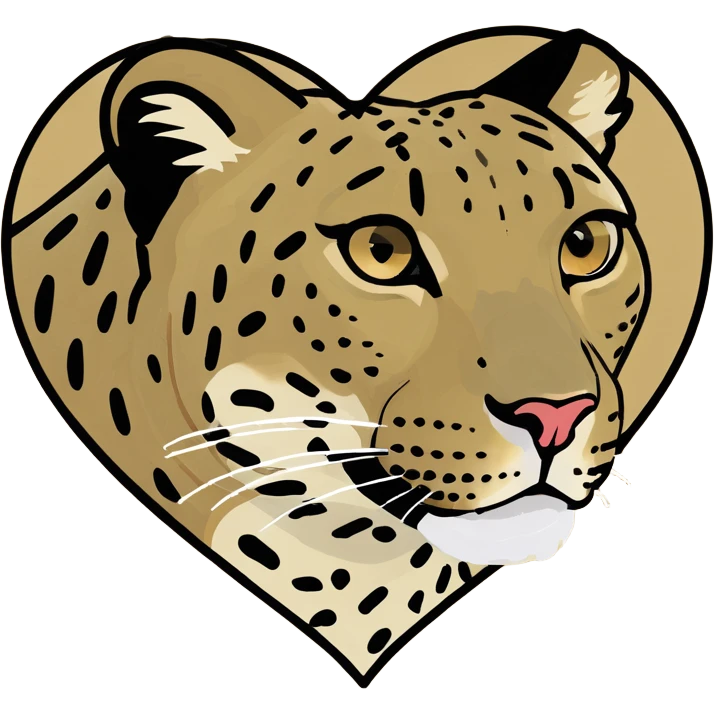 leopard heart  emoji