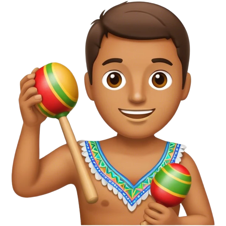 someone drinking while playing the maraccas emoji