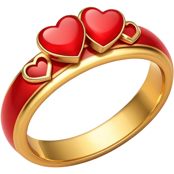 wedding ring and hearts emoji