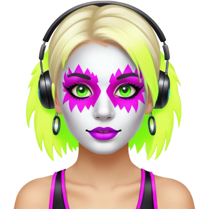 White female raver emoji