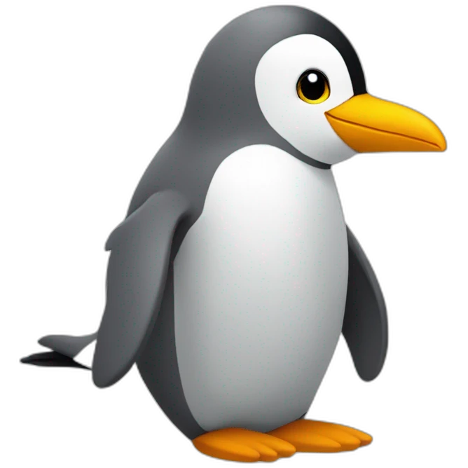 grey pinguin plush emoji