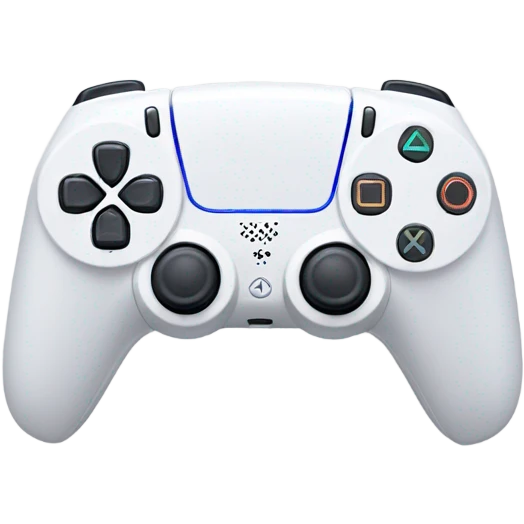 PlayStation 5 in white emoji