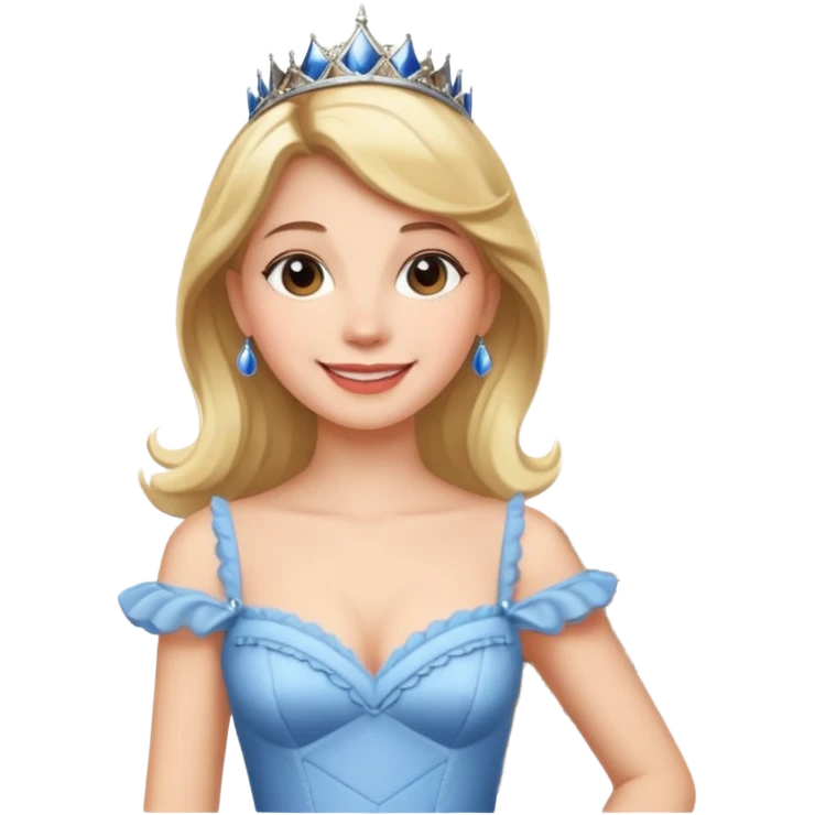 Parisian woman in a princess dress on the Eiffel tower emoji
