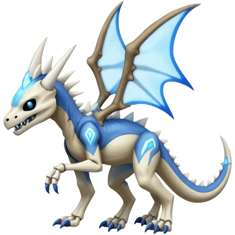 Skeletal Manectric-Marowak-Dialga-Duskul-Electrike-Fakémon-hybrid-creature (full body)  emoji