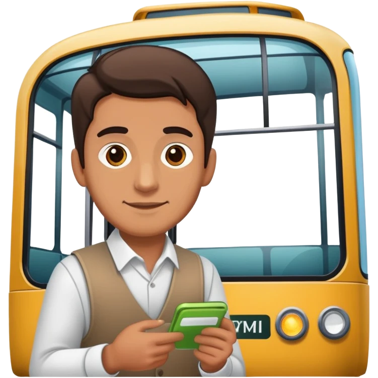 a man with a tram in hand emoji